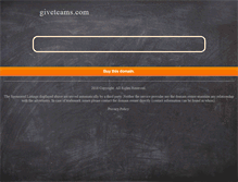 Tablet Screenshot of giveteams.com